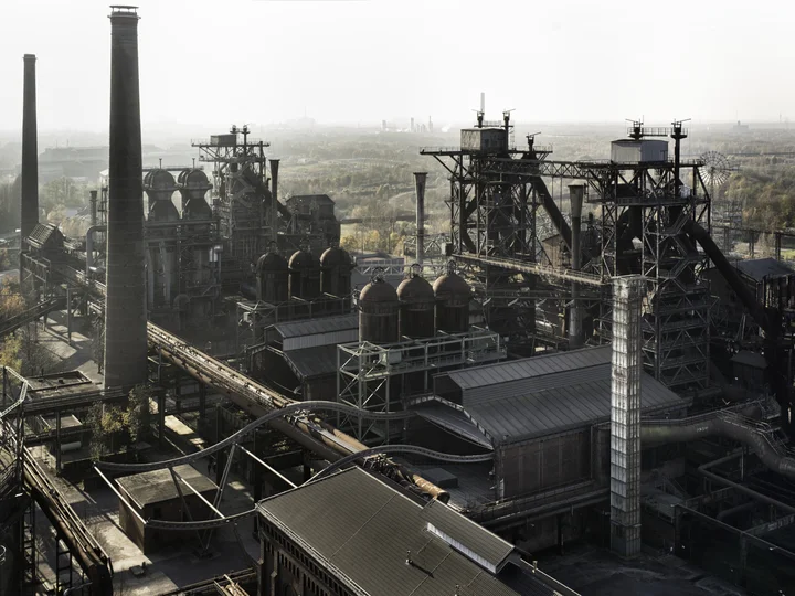 Drohnenaufnahme des Landschaftspark Duisburg-Nord