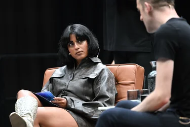 The presenter Fatima Khan and the writer Édouard Louis